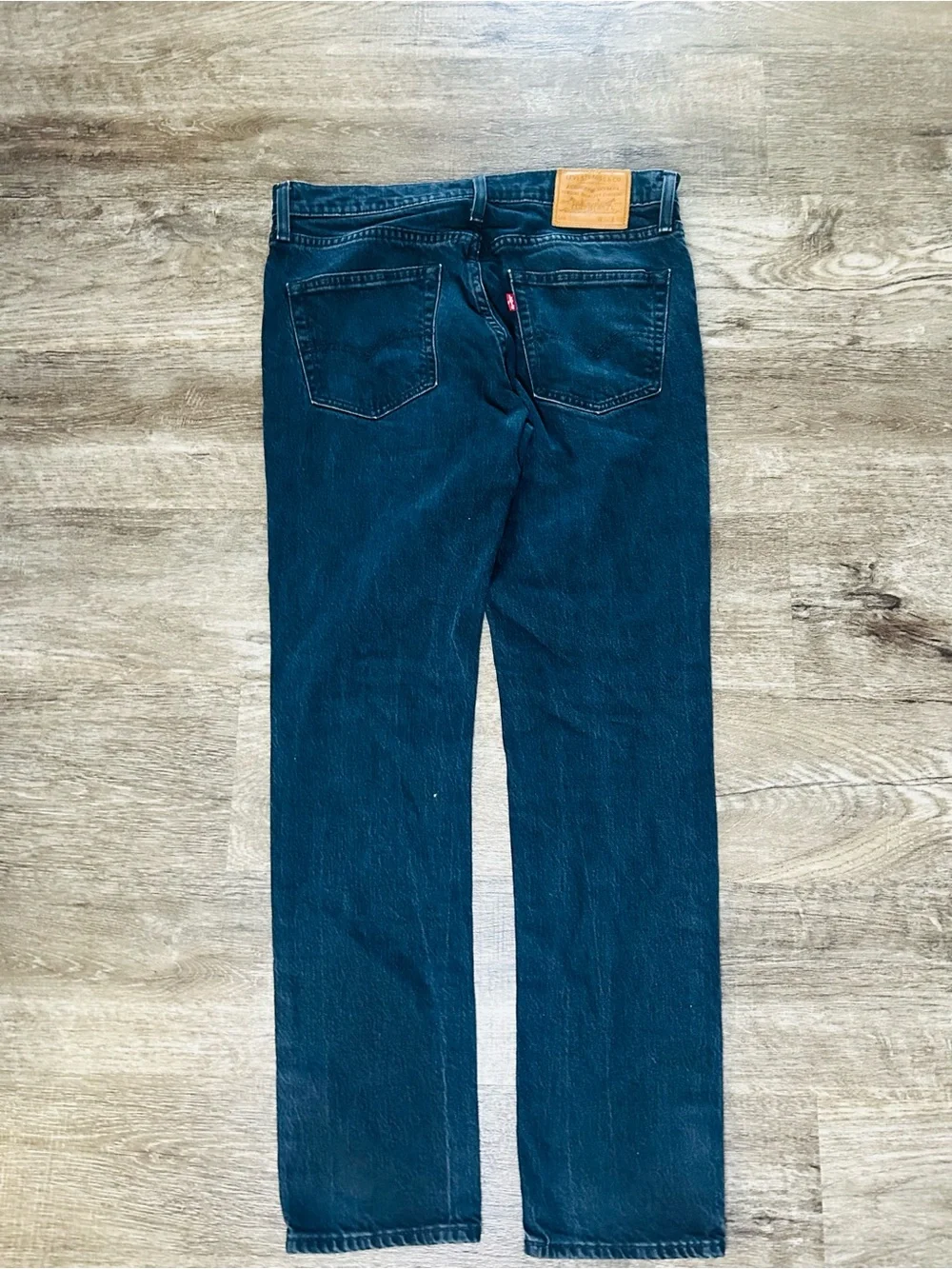 Men's Classic Straight Jeans in Dark Blue Big E